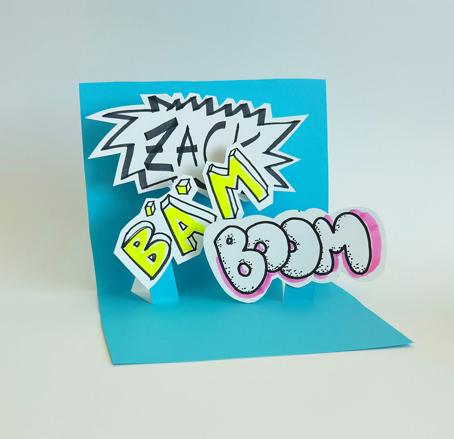 Zack-Bäm-Boom! Ein Pop-up-Comic-Workshop